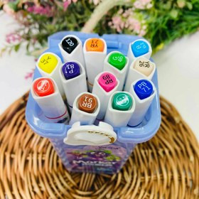 ماژیک 12 رنگ 2 سر راندو یالونگ مدل 221812