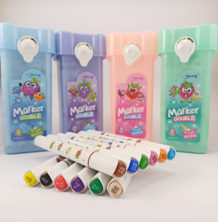 ماژیک 12 رنگ 2 سر راندو یالونگ مدل 221812