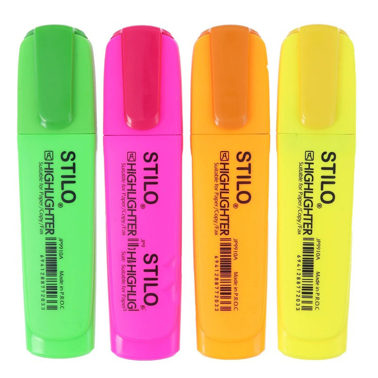 ماژیک علامت زن استیلو 4 رنگ مدل نئون