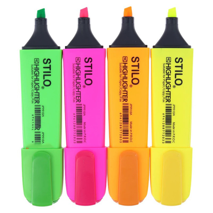 ماژیک علامت زن استیلو 4 رنگ مدل نئون