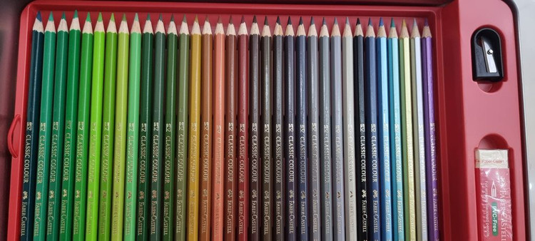 مداد رنگی 100 رنگ جعبه فلزی فابر کاستل مدل کلاسیک