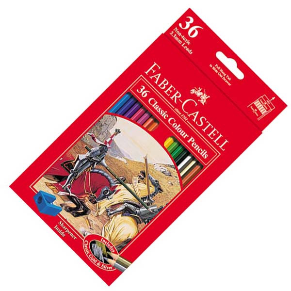 مداد رنگی 36 رنگ مقوایی کلاسیک فابر کاستل