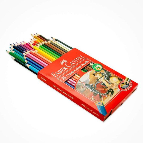 مداد رنگی 36 رنگ مقوایی کلاسیک فابر کاستل