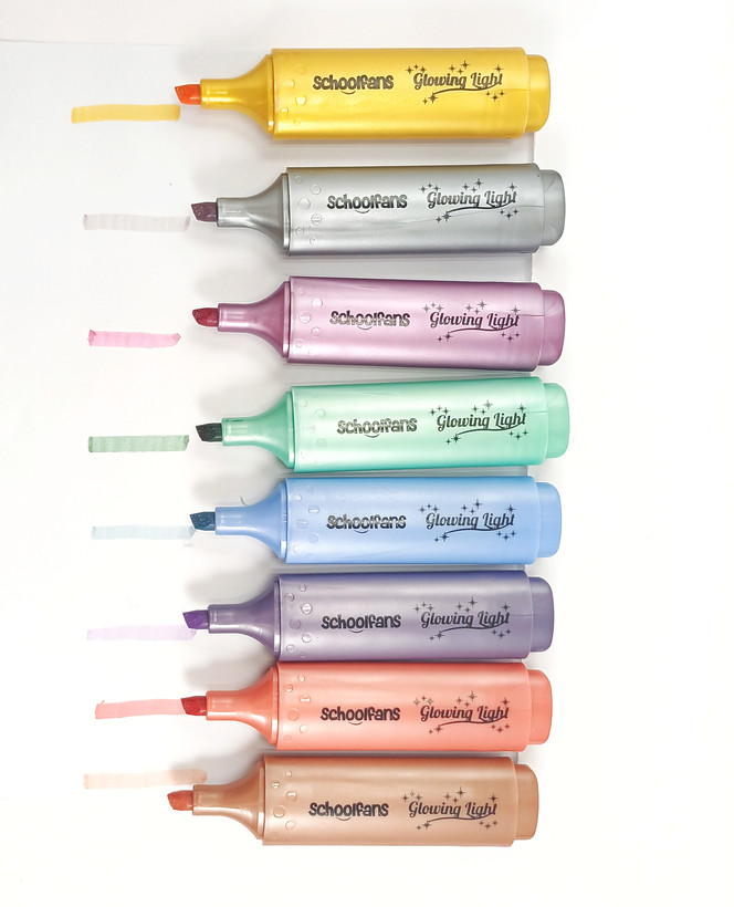 هایلایتر متالیک ۸ رنگ اسکول فنس مدل FA92316